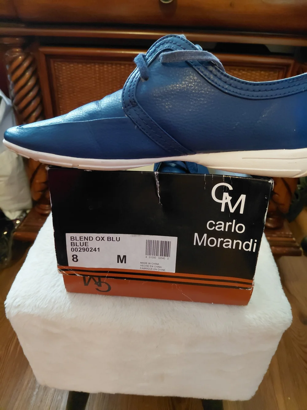 Carlo Marandi Men's Blue Casual Oxford Lace-Up Shoes